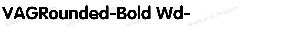VAGRounded-Bold Wd字体转换